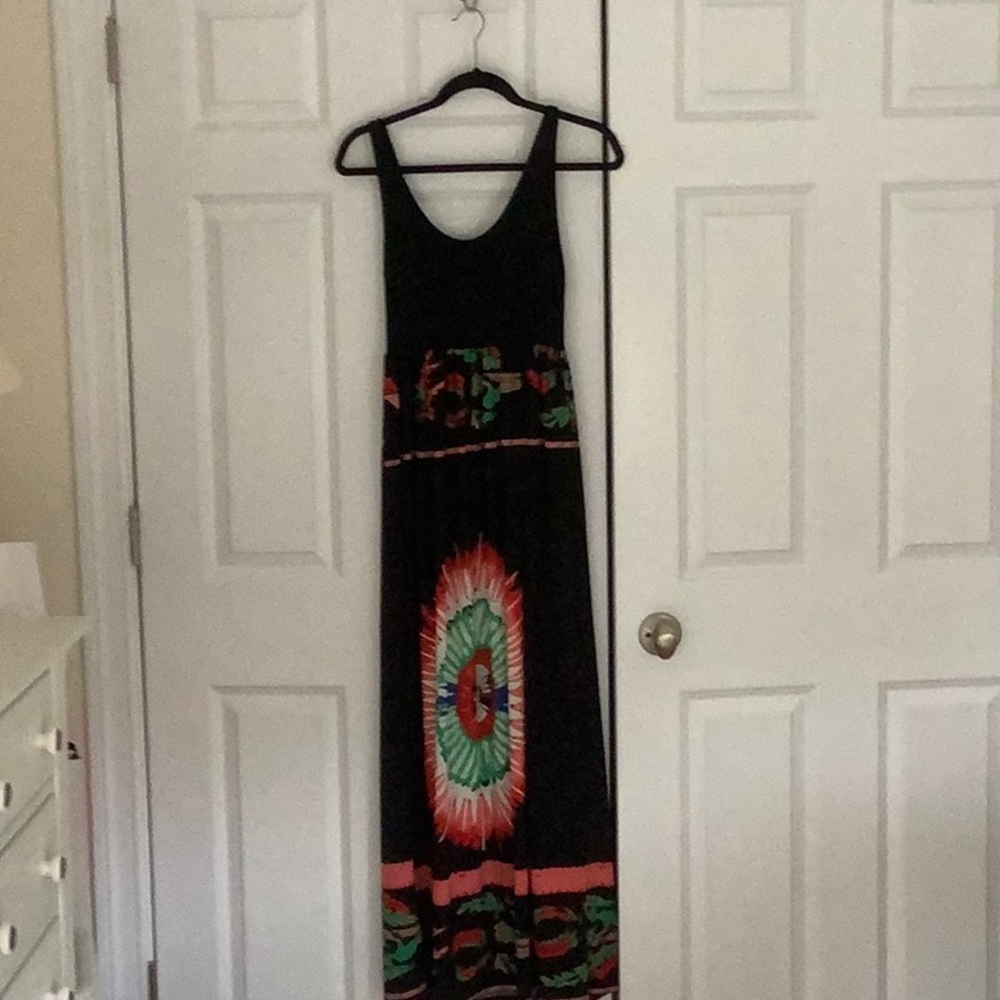 Brand new black print Bradzoli maxi dress.